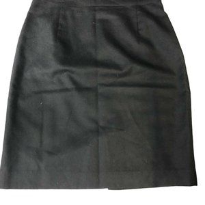 Harris Wallace Womens Sz 12 100% Wool Black Skirt Career Lined